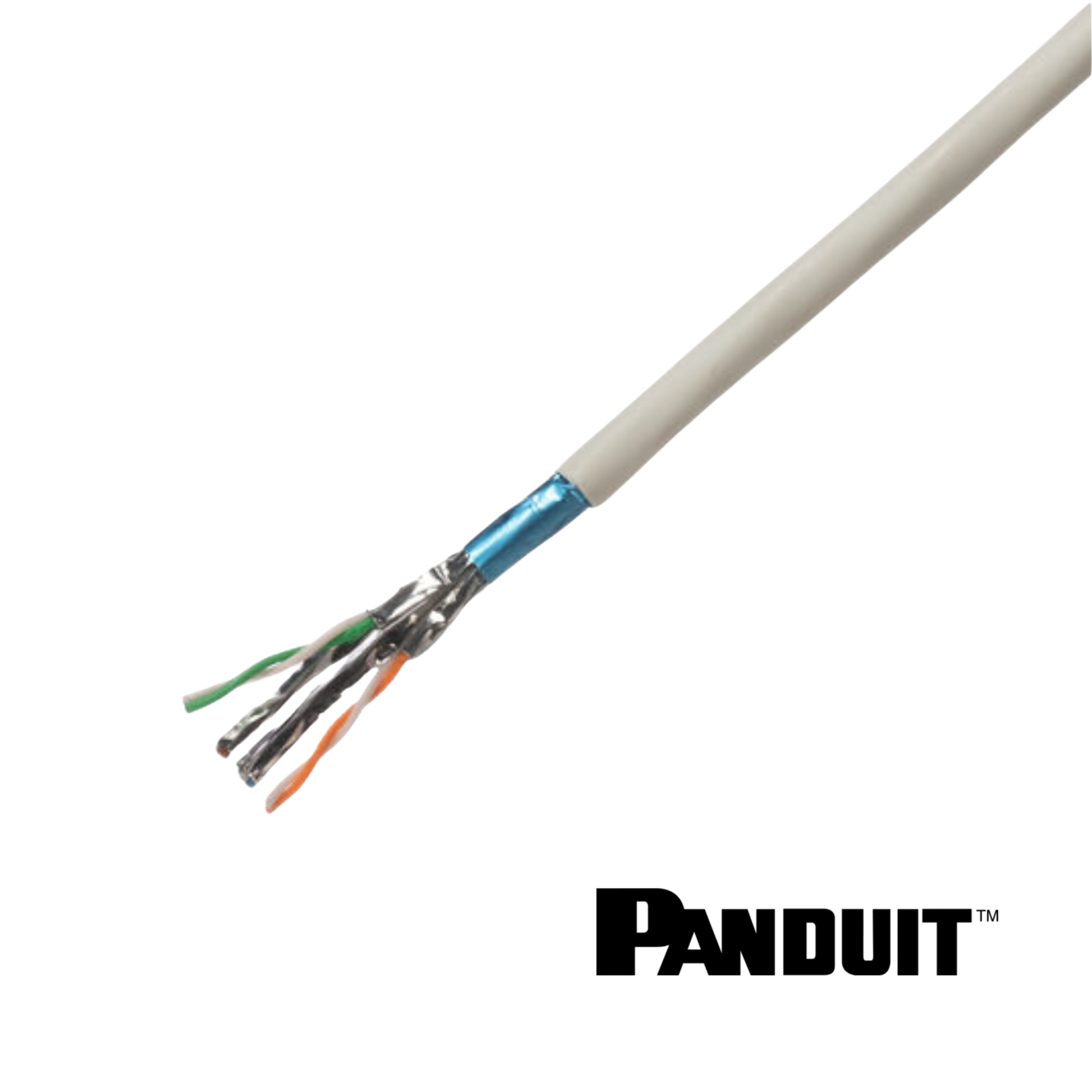 Image of PANDUIT TX6A™ Category 6A F/FTP Copper Cable | CCA | 500m | White (TX6A Category 6A FFTP Copper Cable  CCA White)