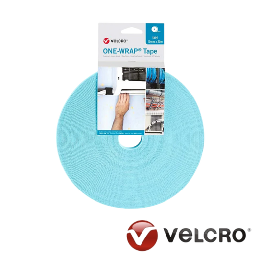Image of Velcro Tape 10mm One Wrap 25m Roll Aqua (VOWT1025AQ)