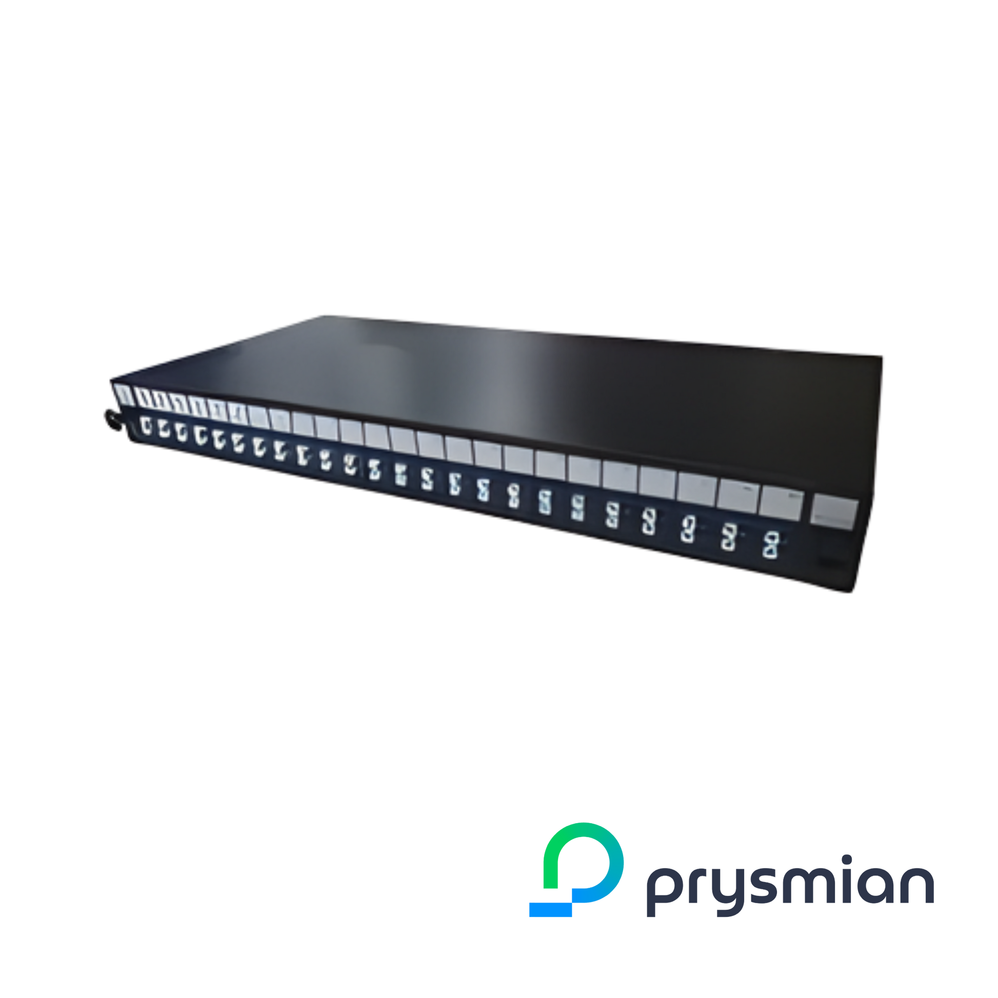 Image of PRYSMIAN Fibre LC Panel | Single Mode | 48 Way | 1U | 24 x Duplex Blue Adaptors | 2 x 24F Splice Cassette (YPPBP03287)