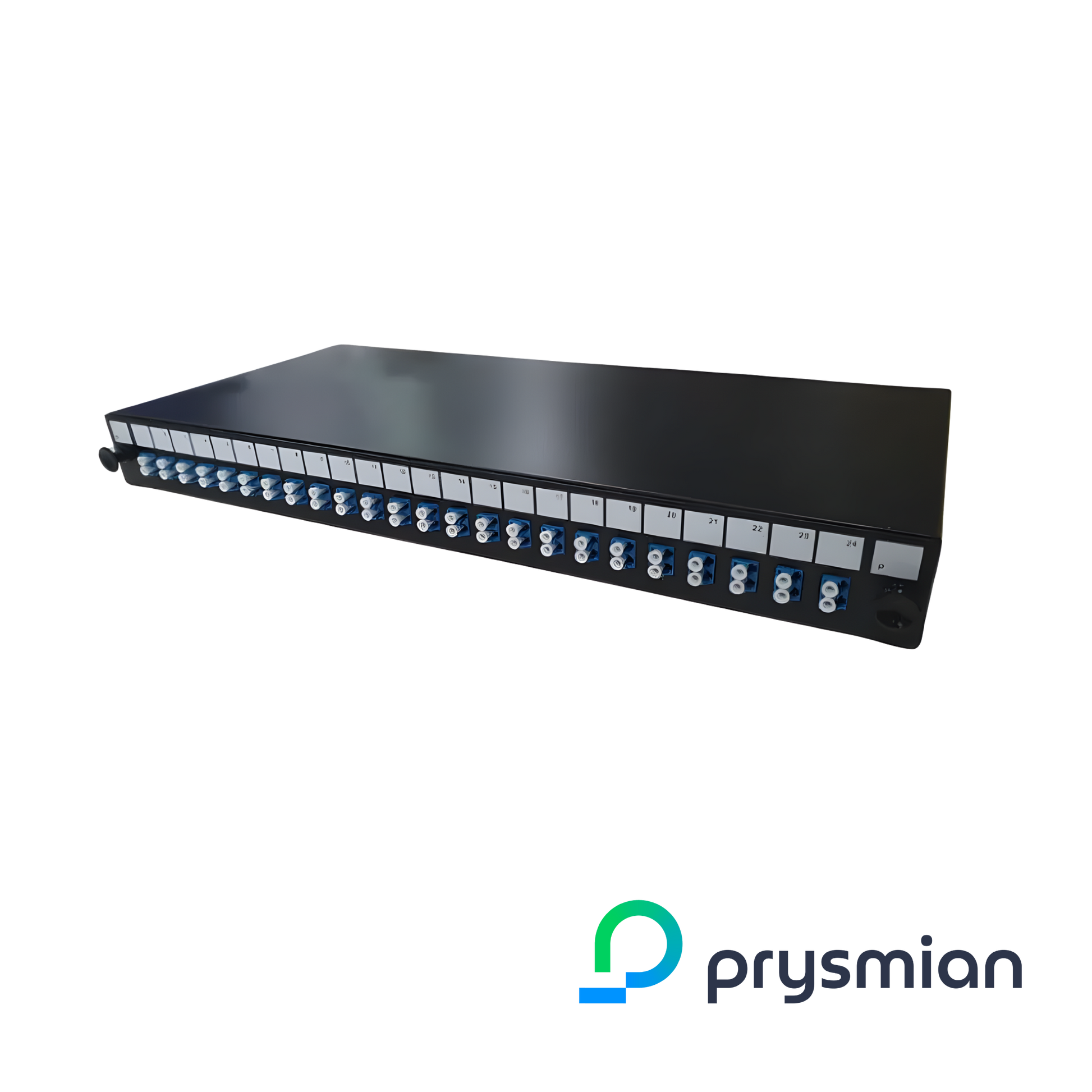 Image of PRYSMIAN Fibre LC Panel | Multi Mode | 48 Way | 1U | 24 x Duplex Beige Adaptors | 2 x 24F Splice Cassette (YPPBP03293)