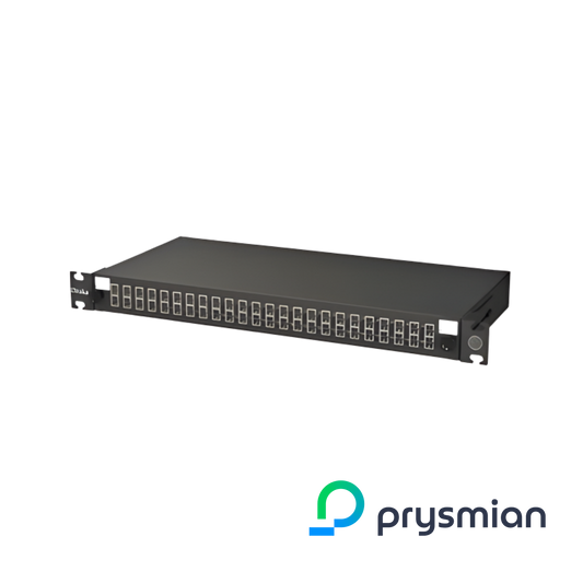 Image of PRYSMIAN Fibre SC Panel | Multi Mode | 48 Way | 1U | 24 x Duplex Beige Adaptors | 2 x 24F Splice Cassette (YPPBP03312)
