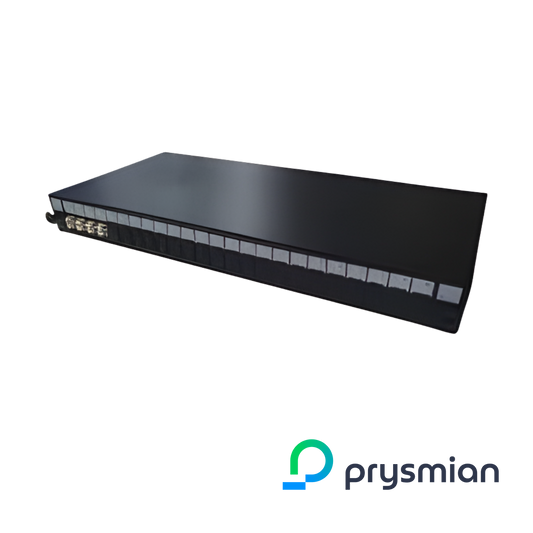 Image of PRYSMIAN Fibre LC Panel | Multi Mode | 8 Way | 1U | 4 x Duplex Beige Adaptors | 1 x 24F Splice Cassette (YPPBP04077)