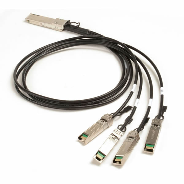 Siemon 4x25Gb/s DAC, QSFP28 High Speed Interconnect, Breakout Passive Direct Attach Copper Cable